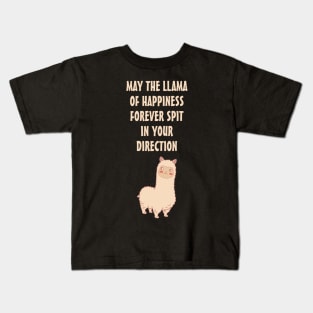 May The Llama Of Happiness Cute Chibi Animal Kids T-Shirt